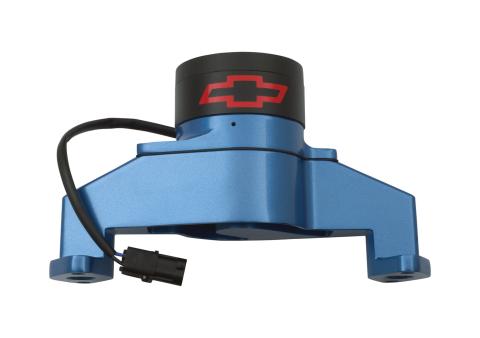 Electric Engine Water Pump Aluminum Blue with Bowtie Logo Fits BB Chevy Chevrolet Performance Parts