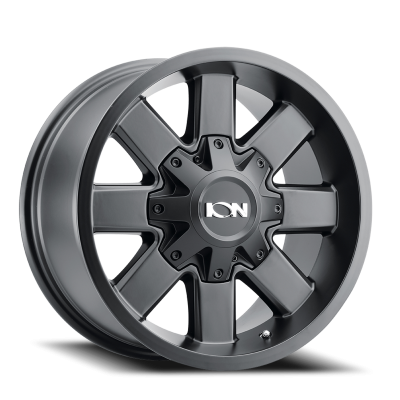 Cast Aluminum Wheels 141 SB 17x9 Satin Black 5 On 114.3/5 On 127 Bolt Pattern 18 Offset ION Wheels