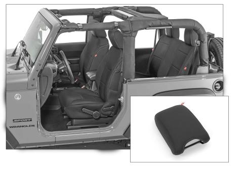 Jeep Wrangler Neoprene Seat Covers with Free Center Console Cover for 13-18 Wrangler JK 2 Door Black Diver Down