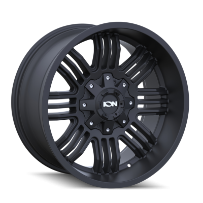 Cast Aluminum Wheels 144 MB 17x9 Matte Black 5 On 127/5 On 139.7 Bolt Pattern -12 Offset ION Wheels