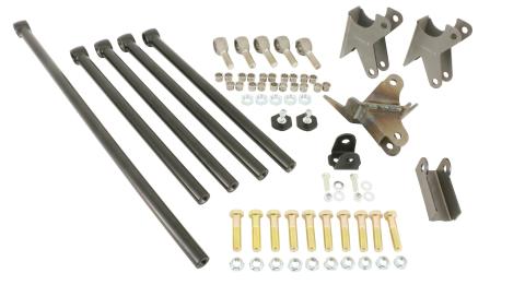 Parallel Four Link Universal Weld-In W/ Black Powder Coated Bars Parallel Bars Panhard Bar Brackets Hardware And Installation Instructions Ridetech