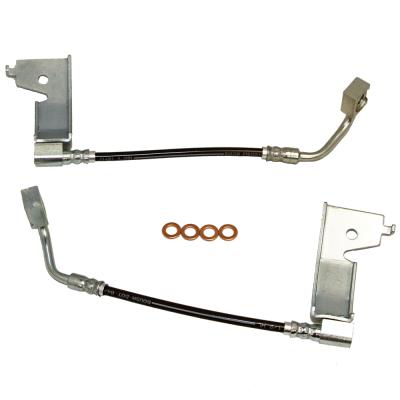 Mustang Brake Hose Kit Rear 95-96 Ford Mustang Stainless Steel Clear Cover J&M Products