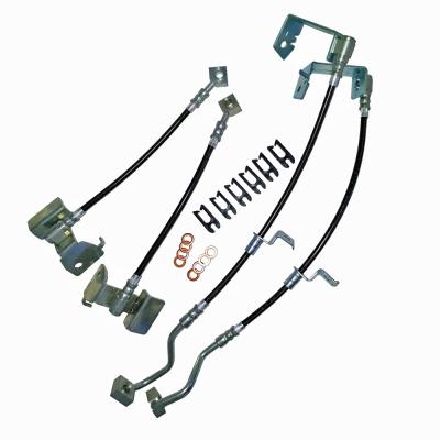 Mustang Brake Hose Kit W/ABS Rear 05-14 Ford Mustang Stainless Steel Clear Cover J&M Products