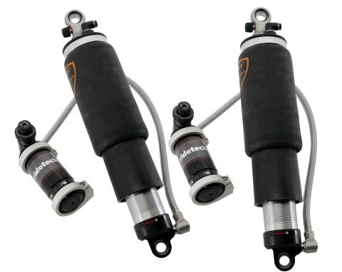 Rear TQ Shockwaves 8000 Series W/ 6.9 Inch Stroke And 2 Inch Stud Pair Of Triple Adjustable Shock waves 5 Inch Rolling Sleeve W/ 1/4 Inch Fittings And Bearing Spacers 1/2 Inch And 5/8 Inch 14 Inch X 20.3 Inch W/ A 17 -17.75 Inch Ride Height Ridetech