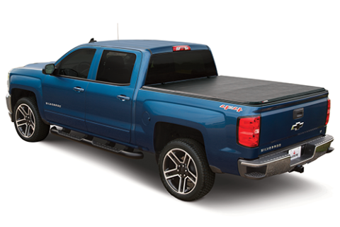 99-25 Ford Super Duty Reinforced Soft Folding Tonneau Cover Truck Bed Topper 6 Foot 9 Inch Leer