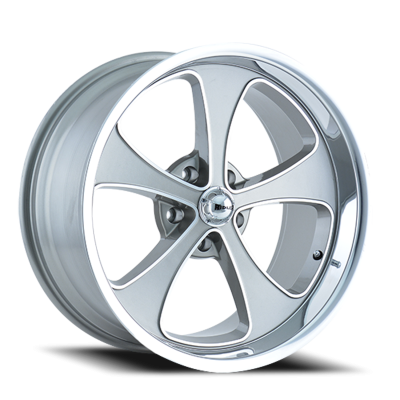 Ridler Wheels Aluminum Wheels 645 GY 17x8 Grey Machined Face-Polished Lip 5 On 114.3 Bolt Pattern 0 Offset