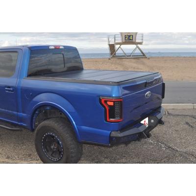 19-23 Ford Ranger Flush Mount Hard Folding Tonneau Cover Truck Bed Topper 5 Foot 10 Inch Black Leer