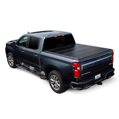 2024 Ford Ranger Flush Mount Hard Folding Tonneau Cover Truck Bed Topper 4 Foot 10 Inch Black Leer