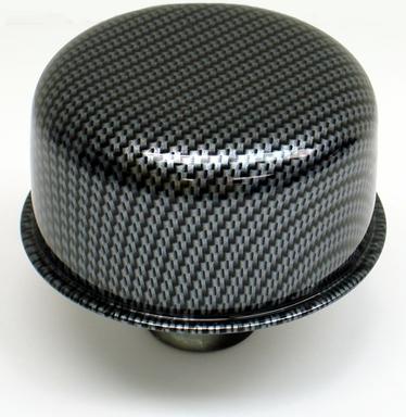 Engine Valve Cover Breather 3 Inch Diameter No Logo Push-In Style 1.22 Hole Carbon Proform