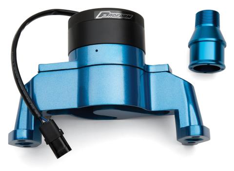 Electric Engine Water Pump Aluminum Blue Powder Coat Fits SB Chevy Engines Proform