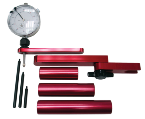 Pinion Depth Setting Tool Universal Dial Indicator 0-1.000 Inch Range Reads in 0.001 Increment Billet Aluminum Red Anodized Proform