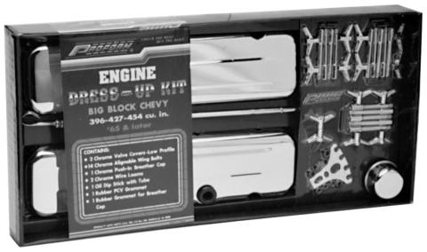 Engine Dress-Up Kit Chrome Fits Big Block Chevy Engines Stock Chrome Proform