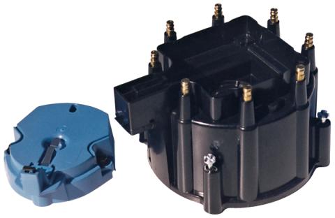 Engine Distributor Cap and Rotor Kit Fits GM HEI Dist w/Internal Coil Black Proform