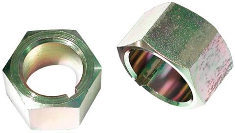 Engine Crankshaft Turning Nut Heavy Duty Fits Small Block Chevy and V-6 Engine Crankshafts Steel Gold Iridate Proform