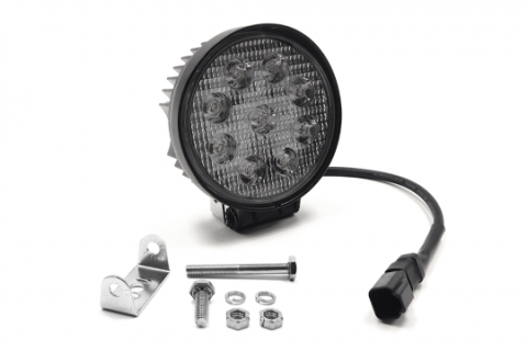 4.5 Inch 27W Round LED Light Flood DT Harness 79900 2,160 Lumens Each Southern Truck Lifts