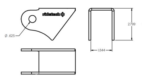 Tri Link Frame Rod End Bracket Mustang Ridetech