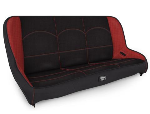 Low Back Rear Bench for Jeep CJ7/YJ Black and Red PRP Seats