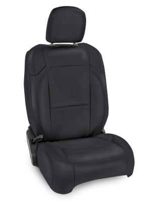 Front Seat Covers For 18-24 Jeep Wrangler JL 2 Door with Molle Back Pair All Black PRP Seats