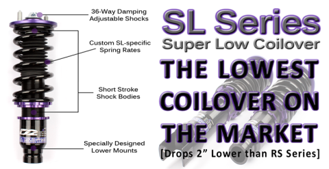 SL Coilovers 04-08 Acura TL FWD D2 Racing
