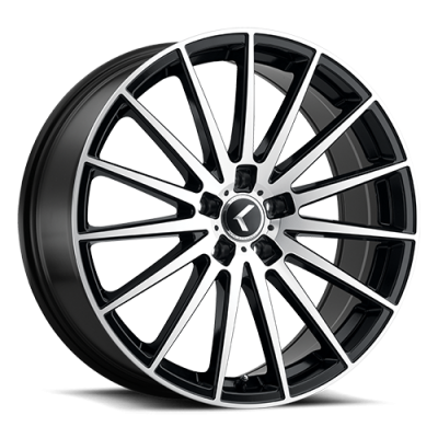 Cast Aluminum Wheels Rogue 182 GBM 22x8.5 Machined Gloss Black 5 on 108/5 on 114.3 Bolt Pattern 40 Offset Kraze Wheels