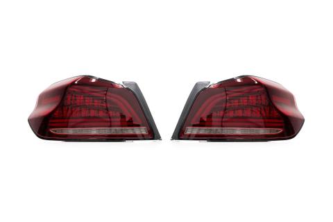 OLM Spec CR Tail Lights Red Lens Black Base 2015-2021 Subaru WRX & STI