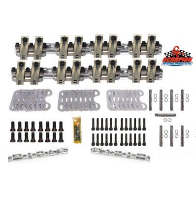 1.5 SBC AFR Eliminator Shaft Mount Rocker Arms Set Scorpion Racing Products