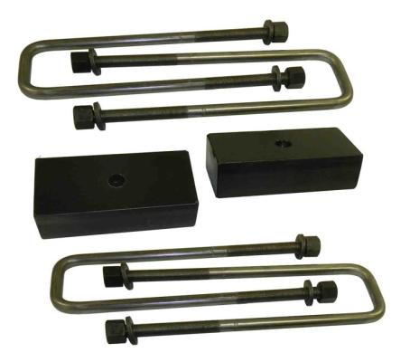 1 Inch Rear Leaf Spring Lift Block And U Bolt Kit Heavy Duty For 88-98 K1500 4x4 88-99 K1500 Suburban/Tahoe/Yukon W/ 0.5625 Inch U-Bolts SuspensionMaxx