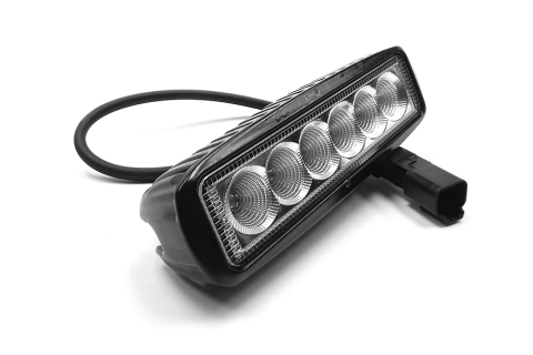 6 Inch LED Light Bar 18W Flood Dt Harness 79900 2,880 Lumens Each Top Gun Customz