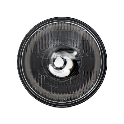 High/Low Beam Black 30W LED 5.75 Inch with HDR Smoked Switchback Halo with Original Glass Dapper Lighting