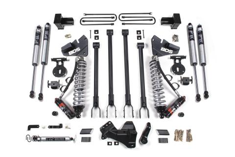4 Inch Lift Kit w/ 4-Link FOX 2.5 Performance Elite Coil-Over Conversion Ford F350 Super Duty DRW 20-22 4WD Diesel