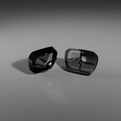 1969 - 1973 Pontiac Firebird Black Billet Front Parking Lamps with Revive 1157 White LED Dapper Lighting