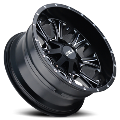 Cast Aluminum Wheels Americana 9101 SB 22x14 Milled Spokes Satin Black 6 On 135/6 On139.7 Bolt Pattern -76 Offset Cali Offroad Wheels