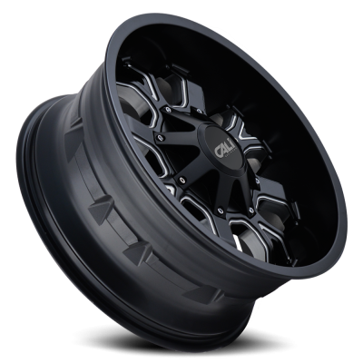 Cast Aluminum Wheels Dirty 9104 SB 20x10 Milled Spokes Satin Black 8 On 165.1/8 On170 Bolt Pattern -19 Offset Cali Offroad Wheels