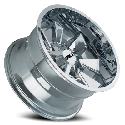 Cast Aluminum Wheels Distorted 9106 CH 20x10 Chrome 5 On 127/5 On139.7 Bolt Pattern -19 Offset Cali Offroad Wheels