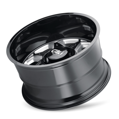 Cast Aluminum Wheels Sevenfold 9111 GB 22x12 Milled Spokes Gloss Black 6 On 135 Bolt Pattern -51 Offset Cali Offroad Wheels
