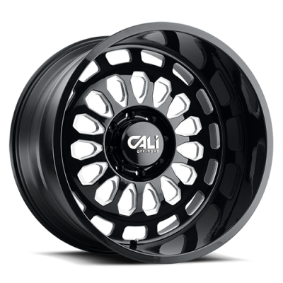 Cast Aluminum Wheels Paradox 9113 GB 20x10 Milled Spokes Gloss Black 5 On 127 Bolt Pattern -25 Offset Cali Offroad Wheels