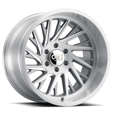 Cast Aluminum Wheels Purge 9114 SL 22x12 Brushed Brushed Silver 6 On 135 Bolt Pattern -51 Offset Cali Offroad Wheels