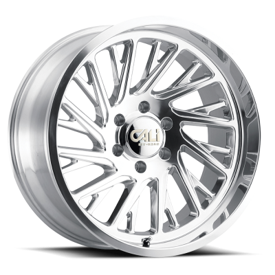 Cast Aluminum Wheels Purge 9114 PO 24x14 Milled Spokes Polished Silver 6 On 135 Bolt Pattern -76 Offset Cali Offroad Wheels