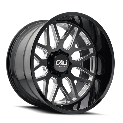 Cast Aluminum Wheels Invader 9115 GB-M 26x14 Milled Gloss Black 6 On 135 Bolt Pattern -76 Offset Cali Offroad Wheels