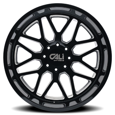 Cast Aluminum Wheels Invader 9115 GB-M 26x14 Milled Gloss Black 6 On 135 Bolt Pattern -76 Offset Cali Offroad Wheels