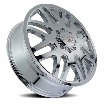 Dually Wheels Invader Dually 9115D CH 22x8.25 Chrome 8 On 165.1 Bolt Pattern 115 Offset Cali Offroad Wheels