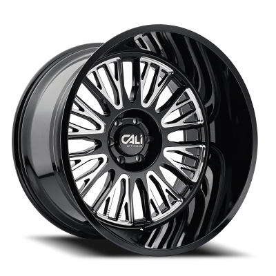 Cast Aluminum Wheels Vertex 9116 BM 20x10 Milled Gloss Black 5 On 127 Bolt Pattern -25 Offset Cali Offroad Wheels