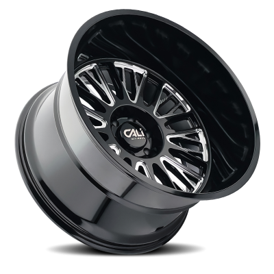 Cast Aluminum Wheels Vertex 9116 BM 22x12 Milled Gloss Black 6 On 135 Bolt Pattern -44 Offset Cali Offroad Wheels