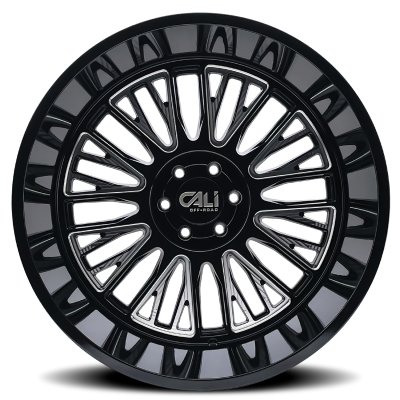 Cast Aluminum Wheels Vertex 9116 BM 22x12 Milled Gloss Black 6 On 135 Bolt Pattern -44 Offset Cali Offroad Wheels