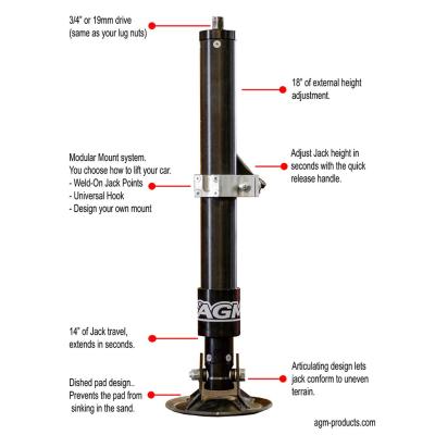 ATV/UTV Jack 3200 Lb Capacity Manual AGM Products