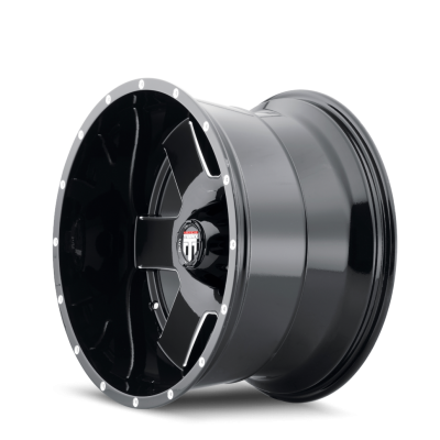 Armor AT155 Gloss Black Milled 18X9 5-127 -12MM 78.1MM Off Road Wheels American Truxx