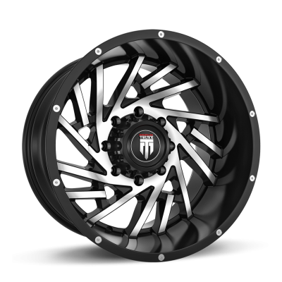 Web AT161 Gloss Black Machined 20X10 5-127 -24MM 78.1MM Off Road Wheels American Truxx
