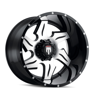 Ninja AT163 Gloss Black Machined 20X12 5-127 -44MM 78.1MM Off Road Wheels American Truxx