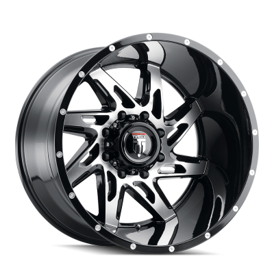 Spyder AT183 Gloss Black Machined 20X10 5-127 -24MM 78.1MM Off Road Wheels American Truxx