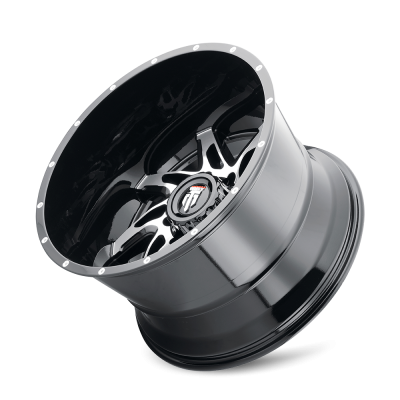 Spyder AT183 Gloss Black Machined 20X10 5-127 -24MM 78.1MM Off Road Wheels American Truxx